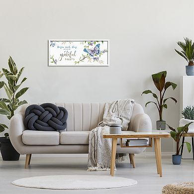 Stupell Home Decor Begin Day with Grateful Heart Wall Art