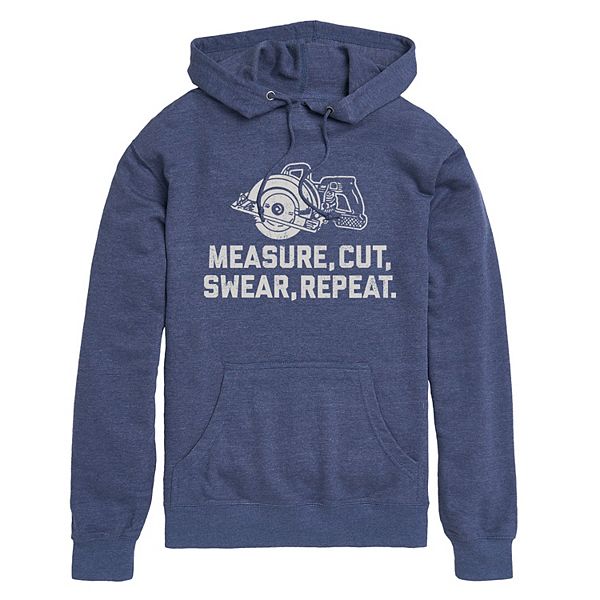 Men S Measure Cut Swear Repeat Hoodie