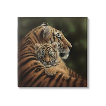 Stupell Home Decor Sweet Mom Holding Baby Cub Canvas Print Wall Art