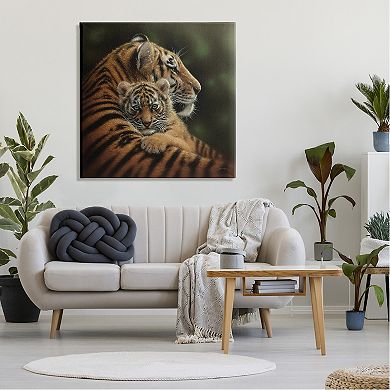 Stupell Home Decor Sweet Mom Tiger Holding Baby Cub Wall Art
