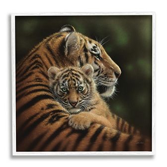 Stupell Home Decor Sweet Mom Holding Baby Cub Box Frame Wall Art