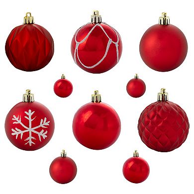 Sunnydaze Winter Wonderland 100-Piece Blue/Silver Assorted Ornament Set