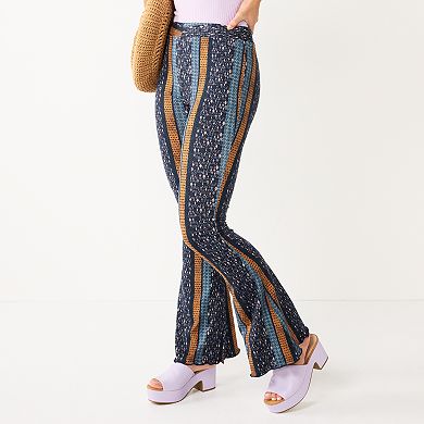 Juniors' SO® Pull-On High Rise Flare Pants