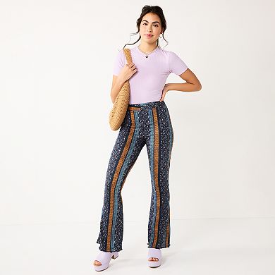 Juniors' SO® Pull-On High Rise Flare Pants