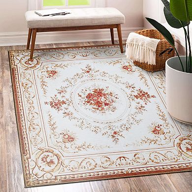 My Magic Carpet Aubusson Machine Washable Rug