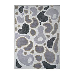 My Magic Carpet Parviz Grey Washable Area Rug 5'x7