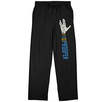 Men's Star Trek Spock Hand Live Long Pajama Pants