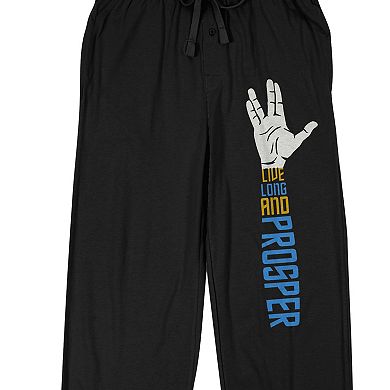 Men's Star Trek Spock Hand Live Long Pajama Pants