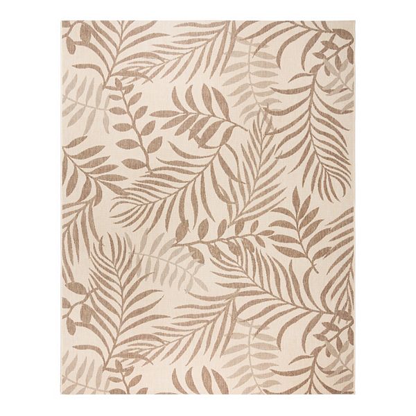 84"x63" Paseo Akimbo Indoor/Outdoor Rug Sand Havana/Botanical - Gertmenian