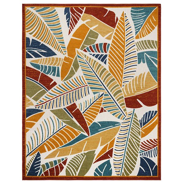 Gertmenian Fosel Lagos Indoor Outdoor Rug - Ivory Multi (6X9 FT)