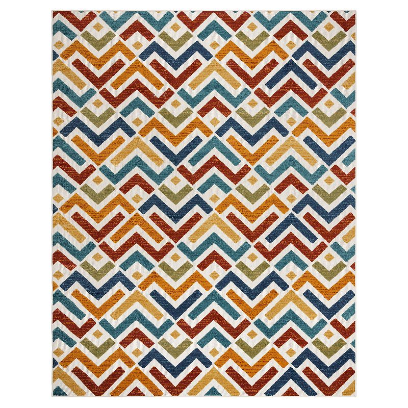 Gertmenian Fosel Allie Indoor Outdoor Rug, Orange, 9X13 Ft