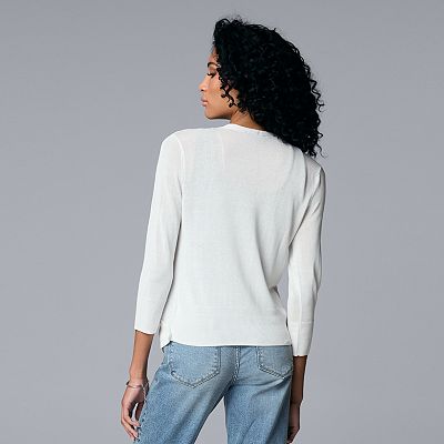 Women's Simply Vera Vera Wang 4-way Cardigan Women's Simply Vera Vera Wang 4-way Cardigan