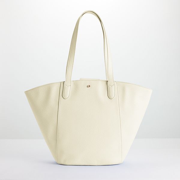 LC Lauren Conrad Large Fan Tote Bag, Light Grey