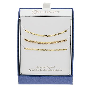 Brilliance Crystal Bracelet Trio Set