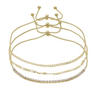 Brilliance Crystal Bracelet Trio Set