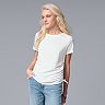 Women's Simply Vera Vera Wang Side Ruched Tee