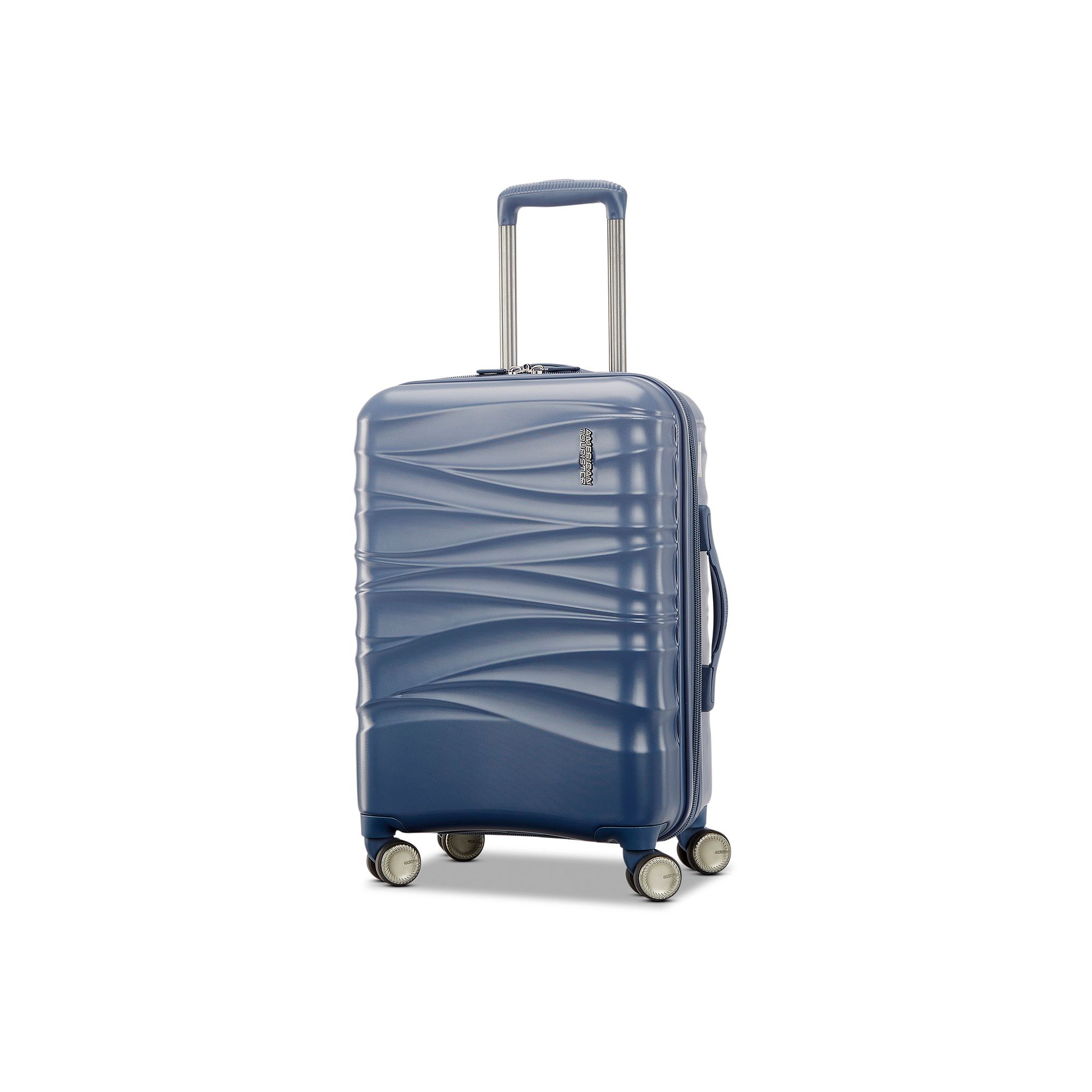American Tourister Cascade Hardside Spinner Luggage, Grey Blue