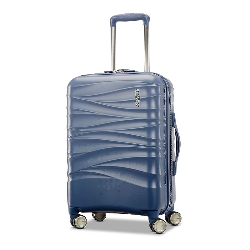 American Tourister Cascade Hardside Spinner Luggage, Blue, 20 Carryon