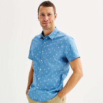 Men's Adaptive Sonoma Goods For Life® Easy Dressing Short Sleeve Performance Shirt