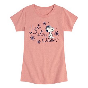 Girls 7-16 Peanuts Snoopy Let It Snow Graphic Tee