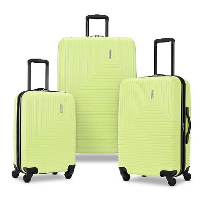 American Tourister Groove 3 Piece Spinner Set Celery Green