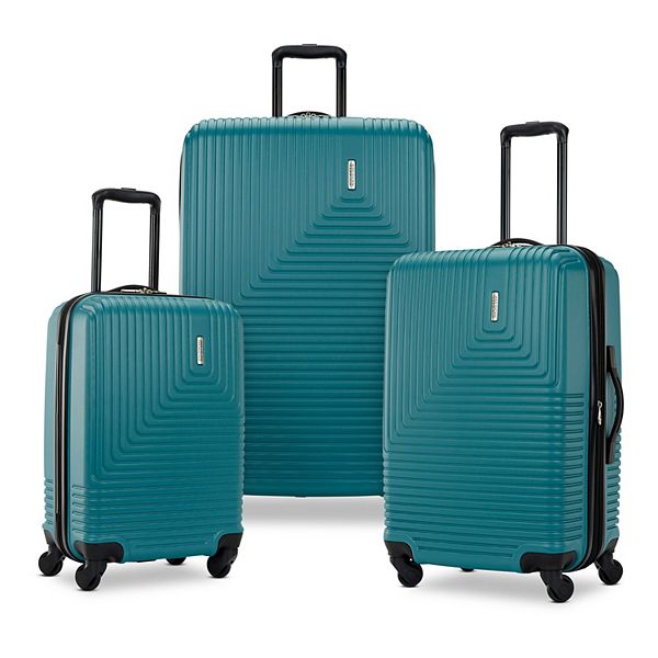 American Tourister Groove 3-Piece Hardside Spinner Luggage Set, Green ...