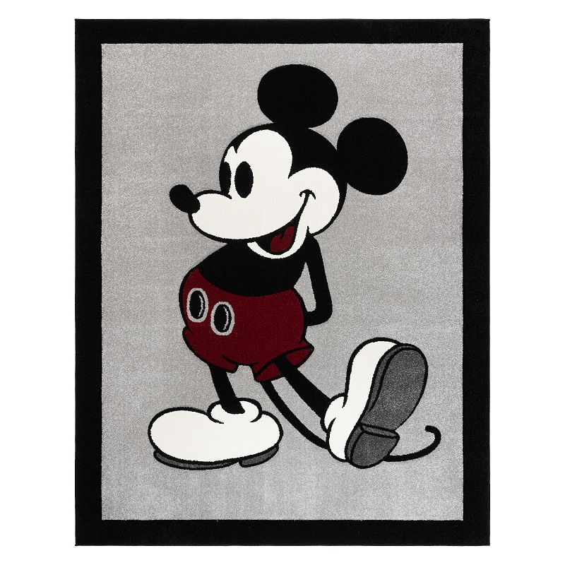 Disney's Gertmenian Bravo Mickey Mouse Classic Pose Rug, Grey, 5X7 Ft