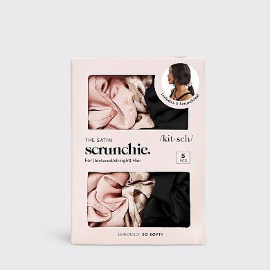 Kitsch Assorted Satin Sleep Scrunchies 5-piece Set