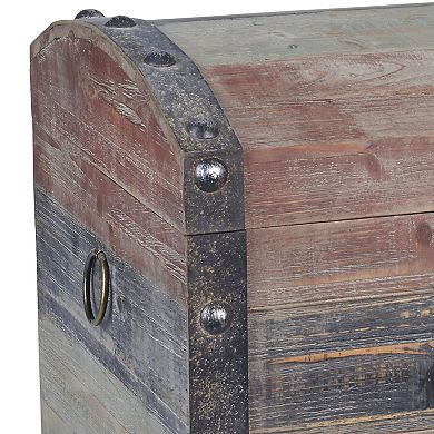 Household Essentials Weathered Wood Dome 2-pc. Trunk Set