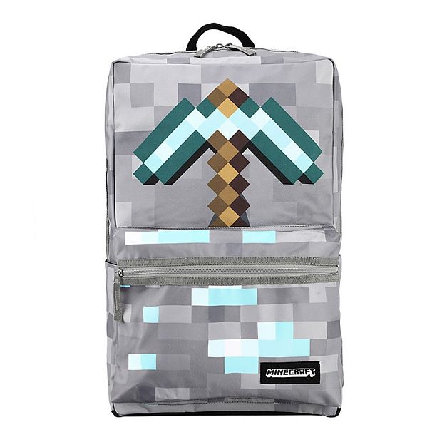 Minecraft Box Backpack with Axe Print