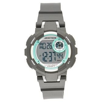 Armitron Pro Sport EL LCD Black & White Watch - 45-7140BBK