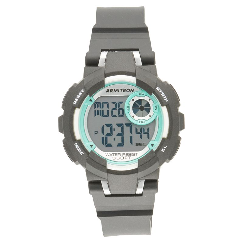 Armitron Pro Sport EL LCD Black & White Watch - 45-7140BBK, Women's, Size: Large