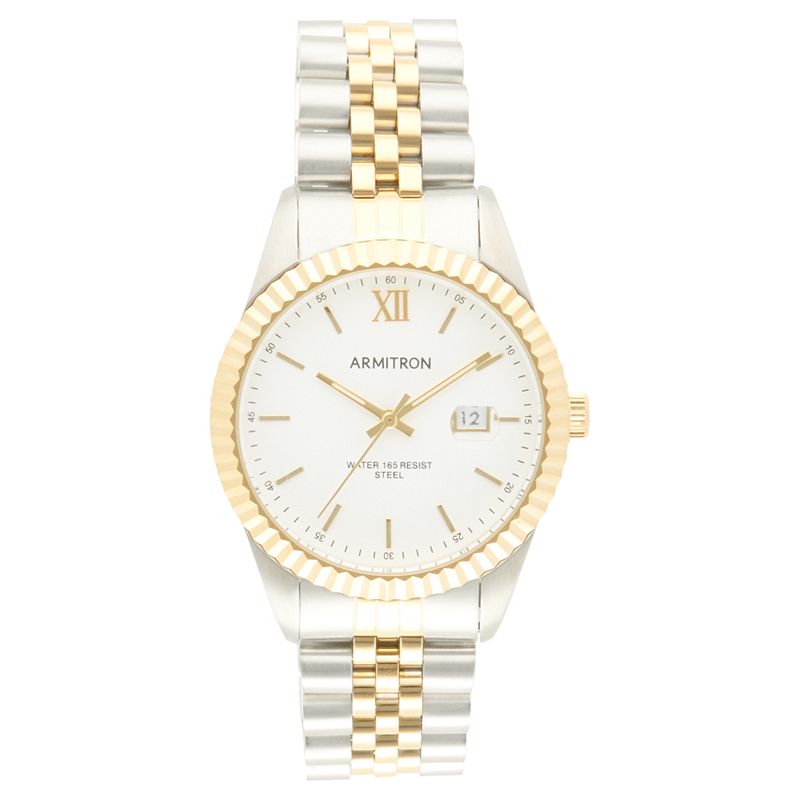 Armitron Men's Coin Edge Calendar Watch - 20-5521WTTT, Size: Large, Gold Silver