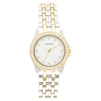 Armitron Women's Crystal & Mother-of-Pearl Two-Tone Watch - 75-5804MPTT