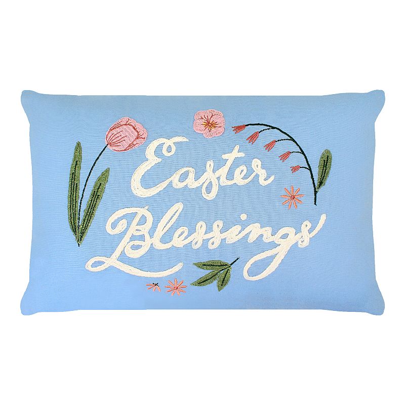 Celebrate Together Easter Blue Easter Blessings Pillow, Light Blue, 12X18
