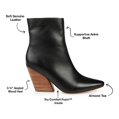 Journee Signature Hydra Tru Comfort Foam™ Women's Leather Ankle Boots