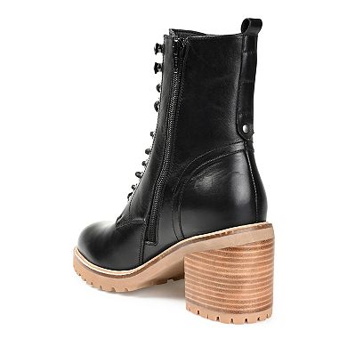 Journee Signature Malle Tru Comfort Foam™ Women's Leather Combat Boots