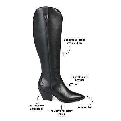 Journee Signature Pryse Tru Comfort Foam™ Women's Leather Knee-High Boots