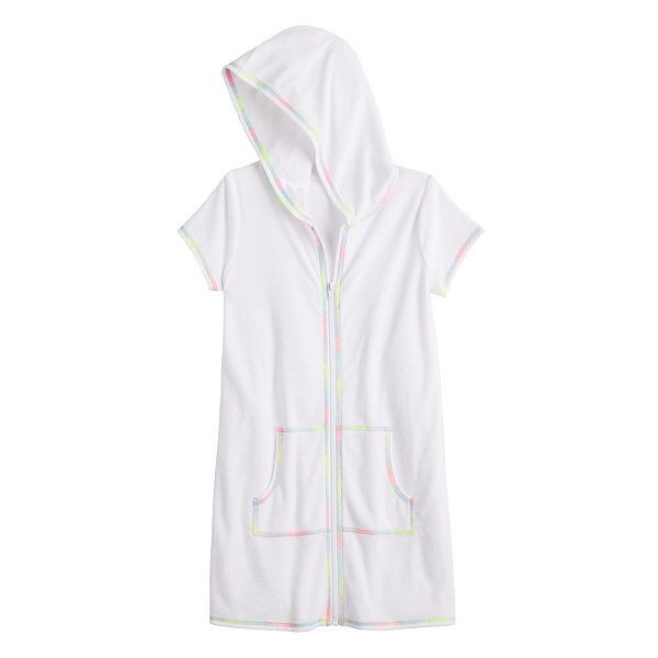 Girls 416 SO® ZipFront Terry Swimsuit Cover Up