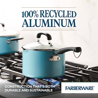 Farberware Eco Advantage 3-qt. Ceramic Nonstick Straining Saucepan