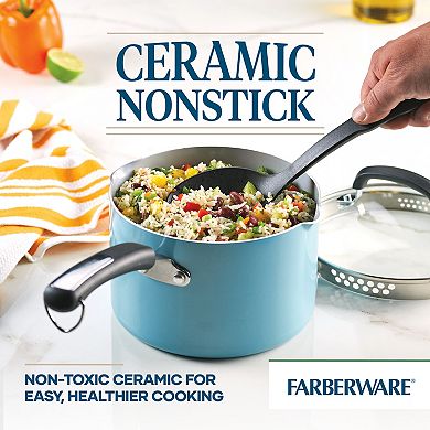 Farberware Eco Advantage 3-qt. Ceramic Nonstick Straining Saucepan