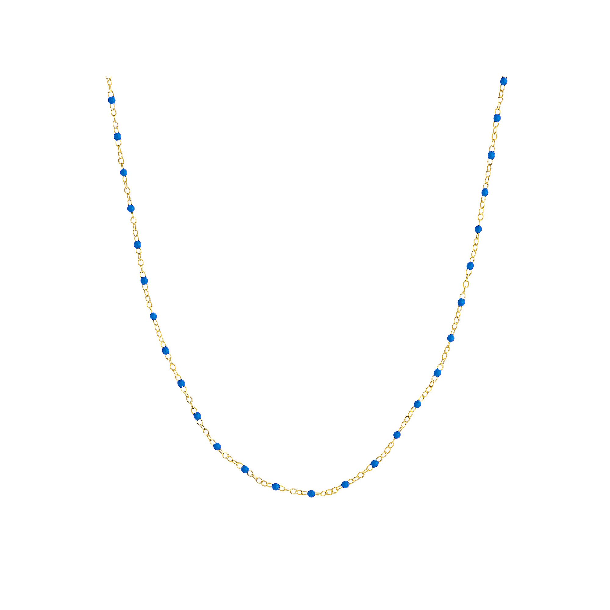Color Romance 14k Gold Colored Enamel Bead Adjustable Necklace, Womens, S
