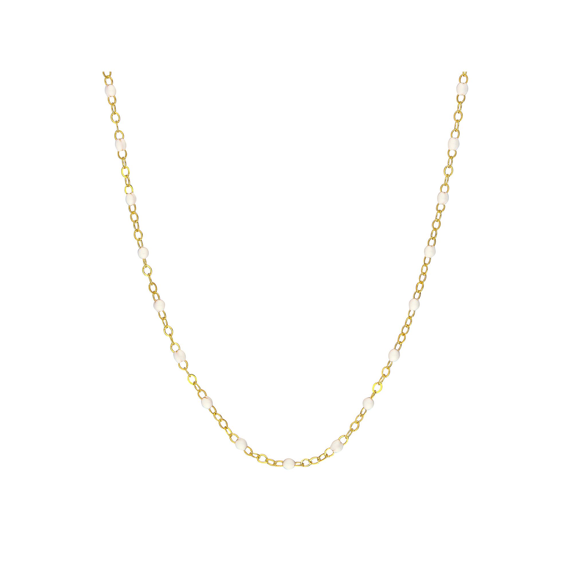 Color Romance 14k Gold Colored Enamel Bead Adjustable Necklace, Womens, S