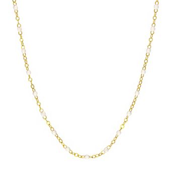 Color Romance 14k Gold Colored Enamel Bead Adjustable Necklace