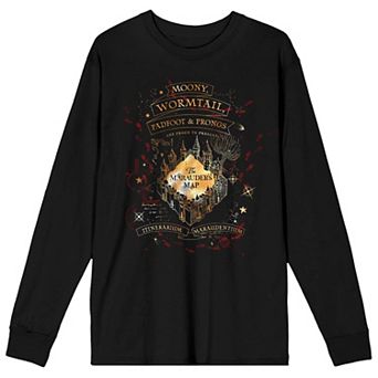 Men's Harry Potter Marauders Map Long Sleeve Tee