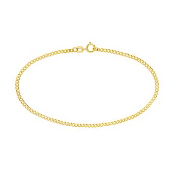 Color Romance 14k Gold 1.95 mm Open Curb Chain Bracelet