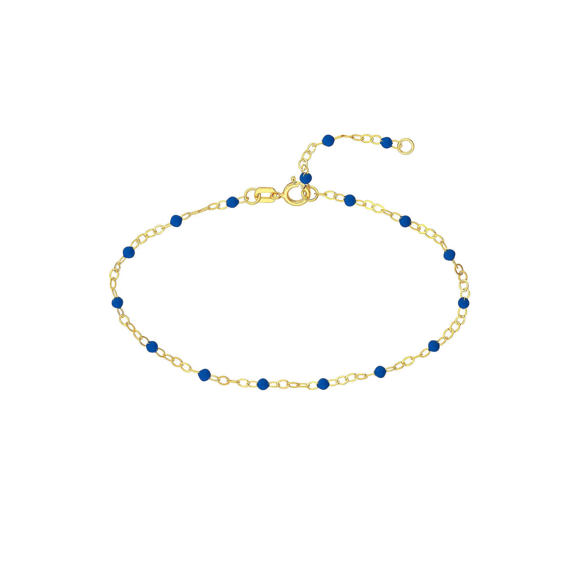 Color Romance 14k Gold Colored Enamel Bead Adjustable Bracelet, Womens, S