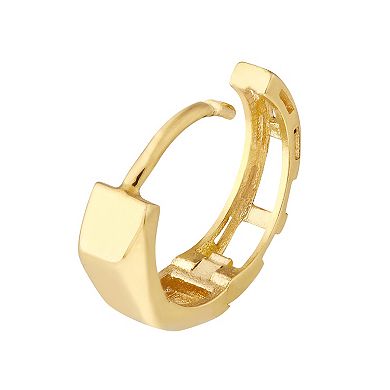 Color Romance 10k Gold 9 mm Freeform Round Hoop Earrings