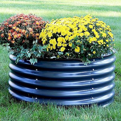 Sunnydaze Galvalume Steel Round Raised Garden Bed - 36 in