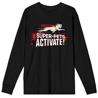 Men's DC League of Super Pets Krypto Long Sleeve Tee
